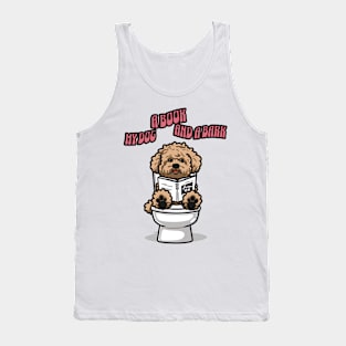 Dog reading on the toilet 95001 Tank Top